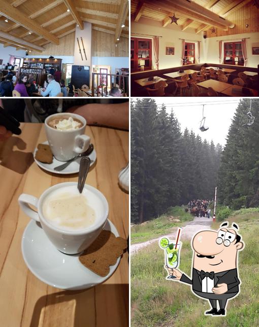 Enjoy a beverage at Hexenritt Alm