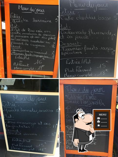 Essayez les plats du jour affichés sur le tableau