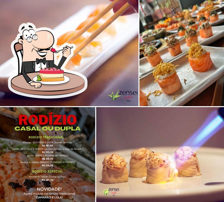 Zensei Sushi serve uma escolha de pratos doces