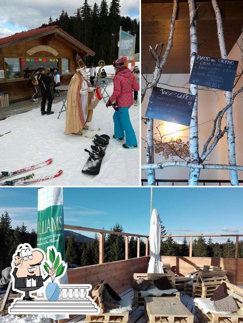 L'extérieur de Absam Stube Restaurant Bar Obereggen Ski Imbisshütte Pistengaudi Südtirol