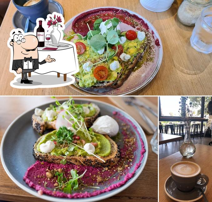 Hungry Chefs Cafe is distinguished by dining table and food