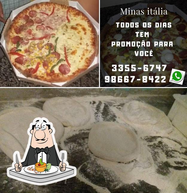 Comida em Tele Pizza Minas Itália