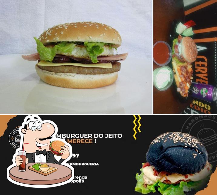 Peça um hambúrguer no Handmade Hamburgueria