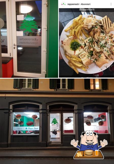 The image of food and exterior at RappaSnack Chur
