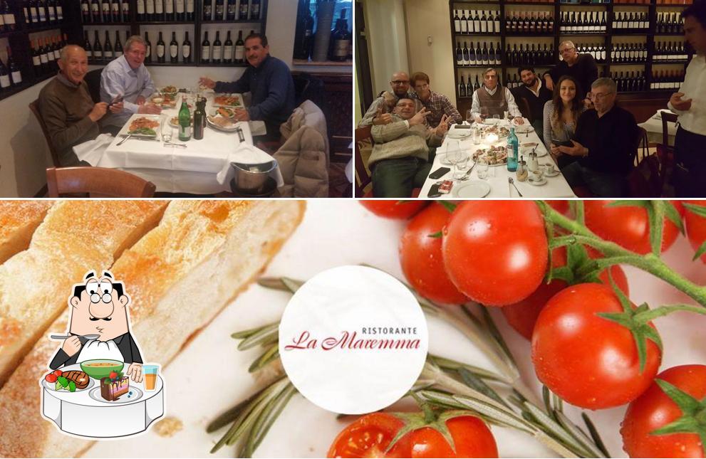 Voici l’image représentant la table à manger et nourriture sur La Maremma