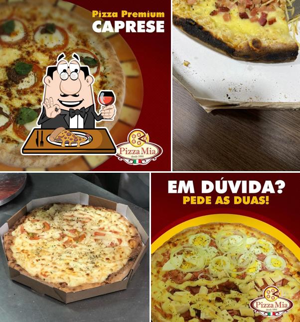 No Pizza Mia Trattoria Drinks Massas Rio Verde - GO, você pode degustar pizza