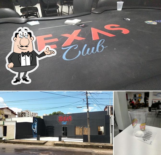 Entre diferentes coisas, interior e exterior podem ser encontrados no Texas Club