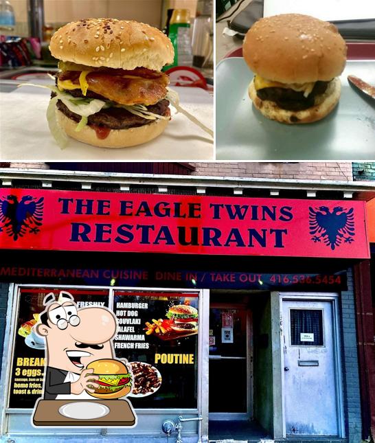 Order a burger at The Eagle Twins