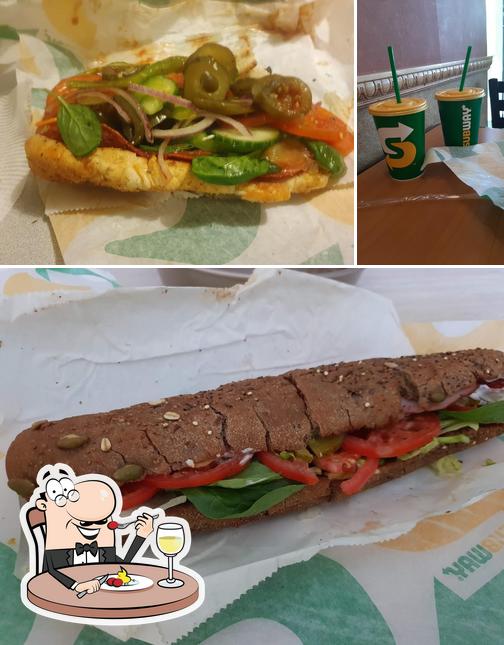 Among various things one can find food and beverage at Subway