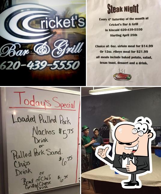 Cricket's Bar and Grill in Kincaid Restaurant menu and reviews