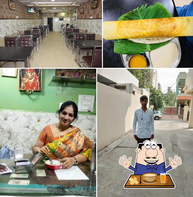This is the image displaying food and interior at Shiva Jyothi Hotel