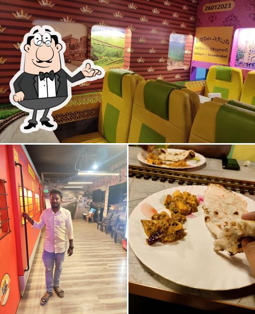 Take a seat at one of the tables at Siddipet Junction The Train Restaurant