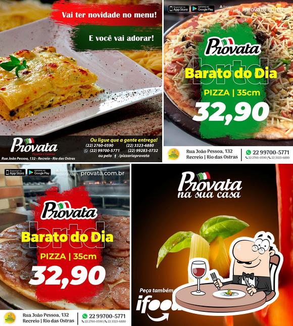 Platos en Provata Pizzaria, Cantina e Comida Japonesa