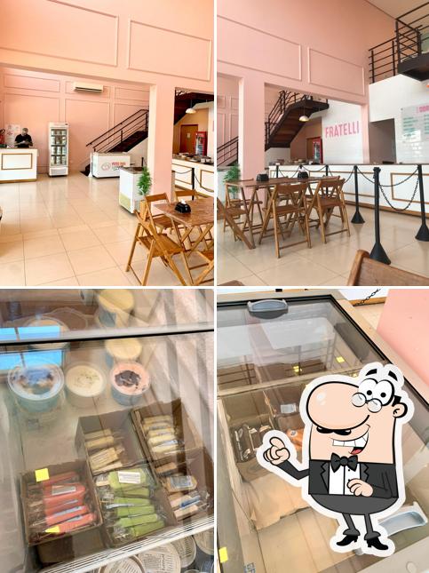 O interior do Fratelli Sorveteria
