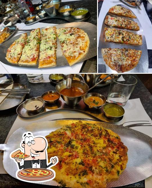 Pick pizza at Southak ( south indian restaurant )