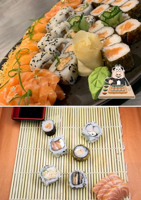 Escolha diferentes opções de sushi