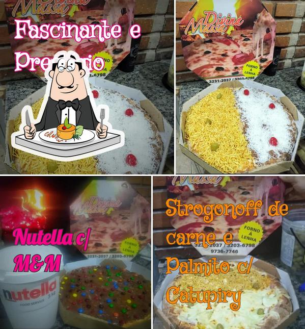 Comida em Pizzaria Divina Massa