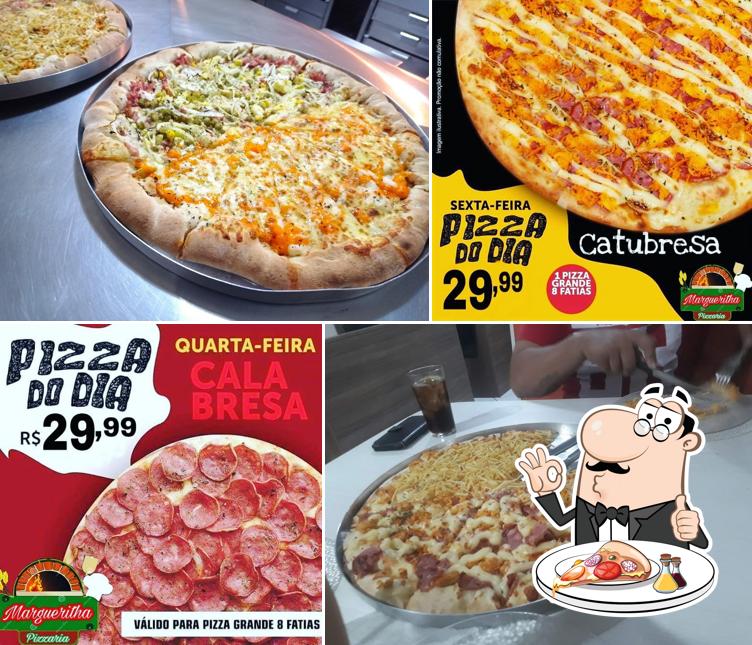 Peça diferentes tipos de pizza