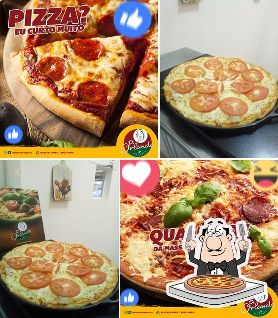 Escolha pizza no Di Orlando Pizzaria