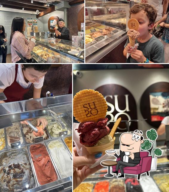 Gli interni di SUSO GELATOTECA