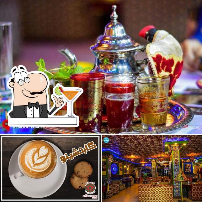 Among various things one can find drink and interior at Marocain Moments