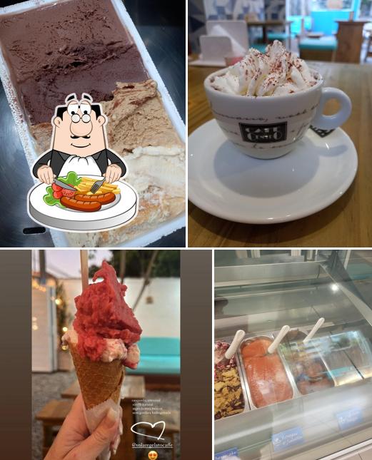 Comida em Volare gelato e caffé