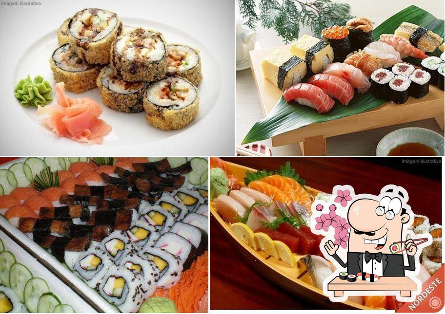 Presenteie-se com sushi no Buffet Oriental Konoha Sushi