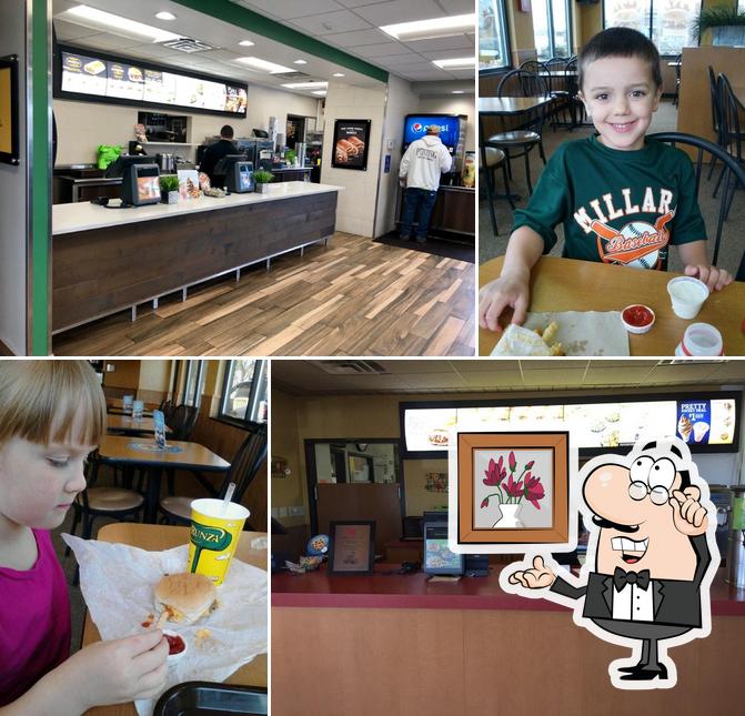 The interior of Runza Restaurant