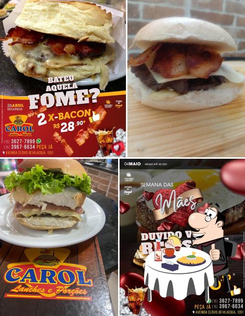 Delicie-se com um hambúrguer no CAROL LANCHES E PORÇÕES JARDIM PAULISTANO