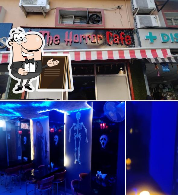 Check out the image depicting exterior and interior at The horror cafe