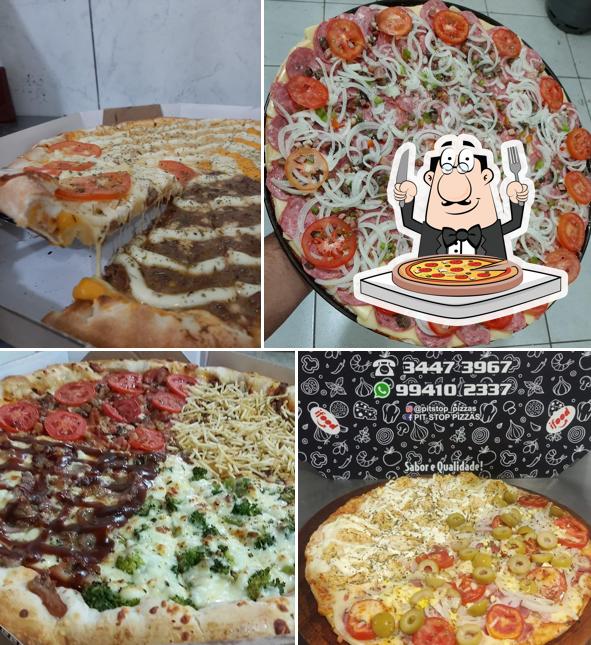 Peça diferentes tipos de pizza