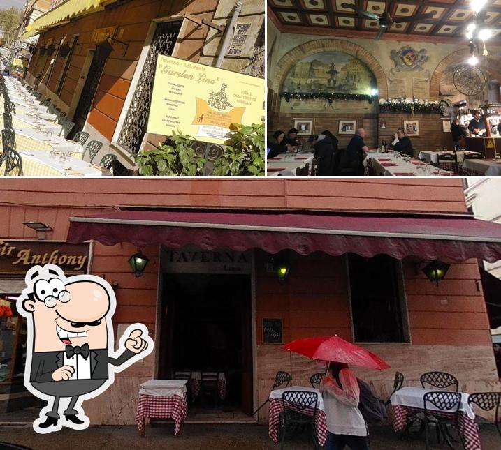 Taverna Lino si caratterizza per la esterno e bancone da bar