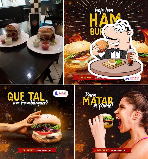 Hambúrguer em América Station Pizza e Burguer