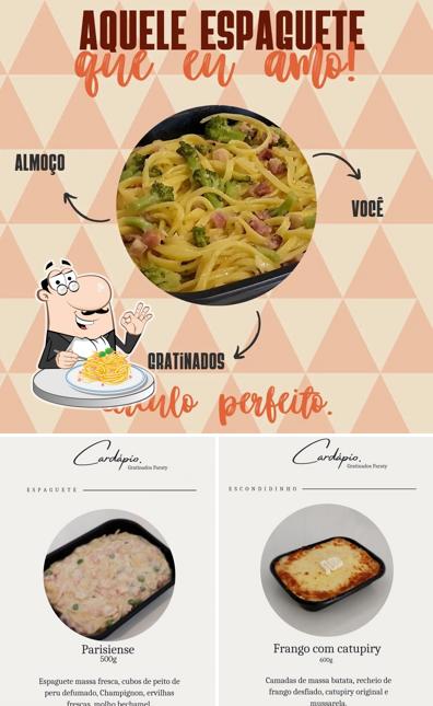 Espaguete carbonara em Gratinados Paraty