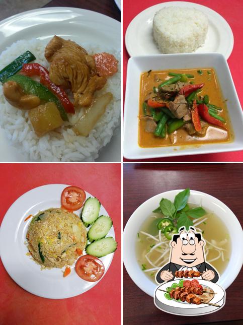 Platos en Phở Lao Laan Xang