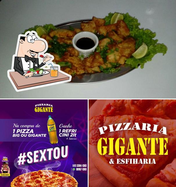 Comida em Pizzaria Gigante
