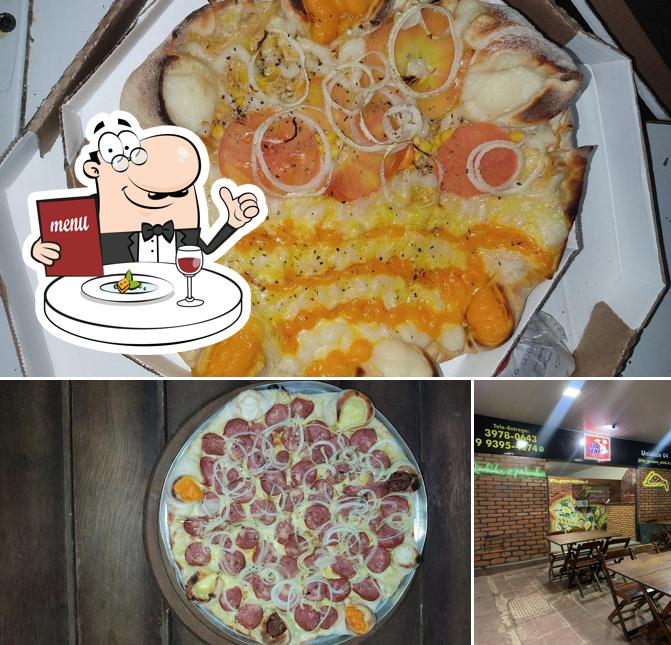 A imagem a Pizzaria tio genaro quadrada/redonda’s comida e interior