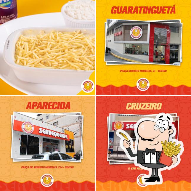Experimente fritas no Serve Quente Fast Food