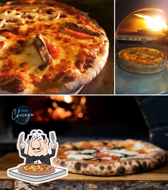 Experimente pizza no Casa Chicago Pizza&Bar