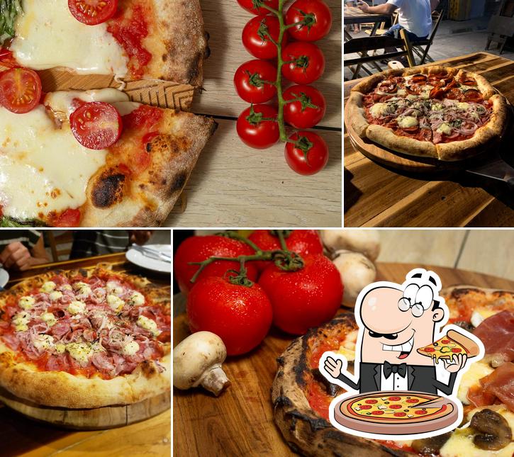 Peça diferentes tipos de pizza