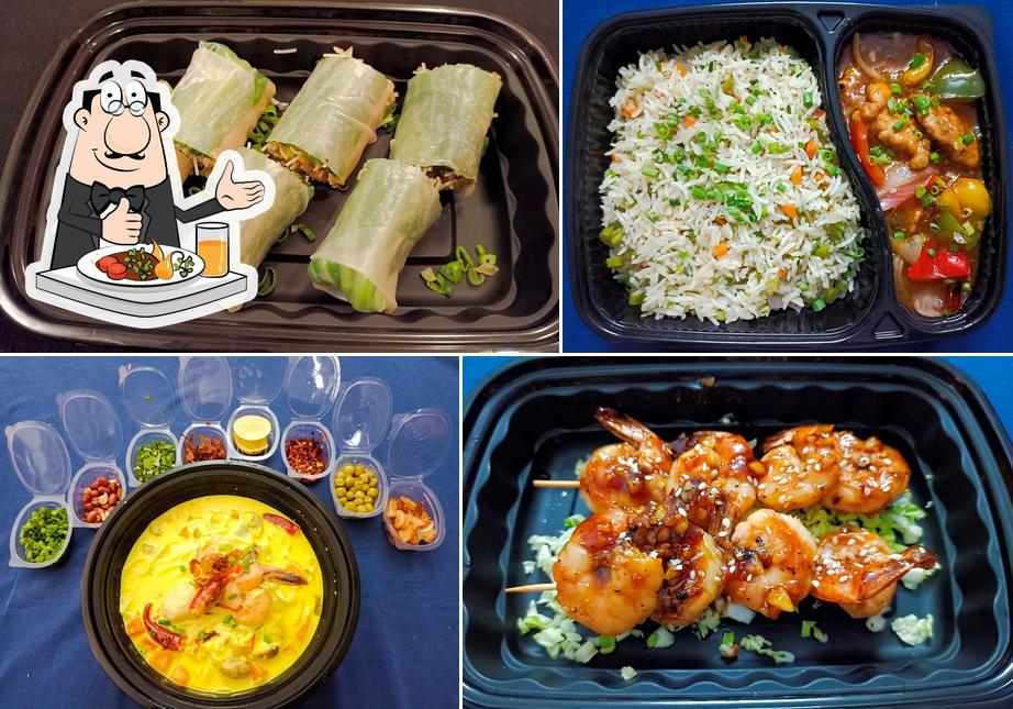 Food at That Asian Takeaway (Pan Asian Cuisine) - Sushi Chinese Thai Japanese Indonesian Chili Chicken Dumplings Noodles Nasi Goreng