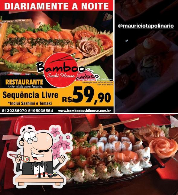 Prove diversas opções de sushi