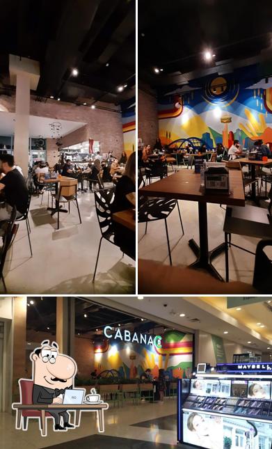 O interior do Cabana Burger