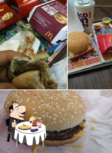 Try out a burger at McDonald's