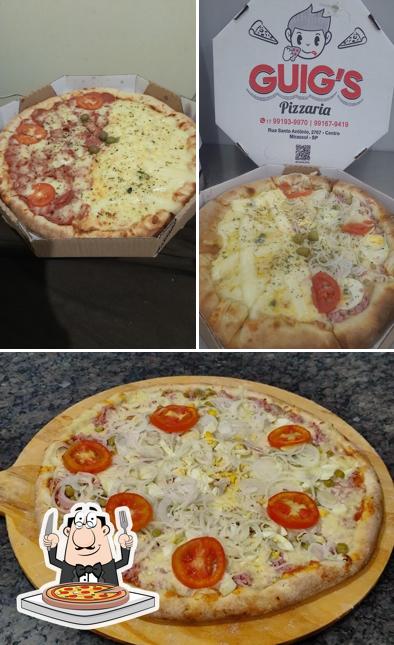 No Pizzaria Guig's, você pode degustar pizza