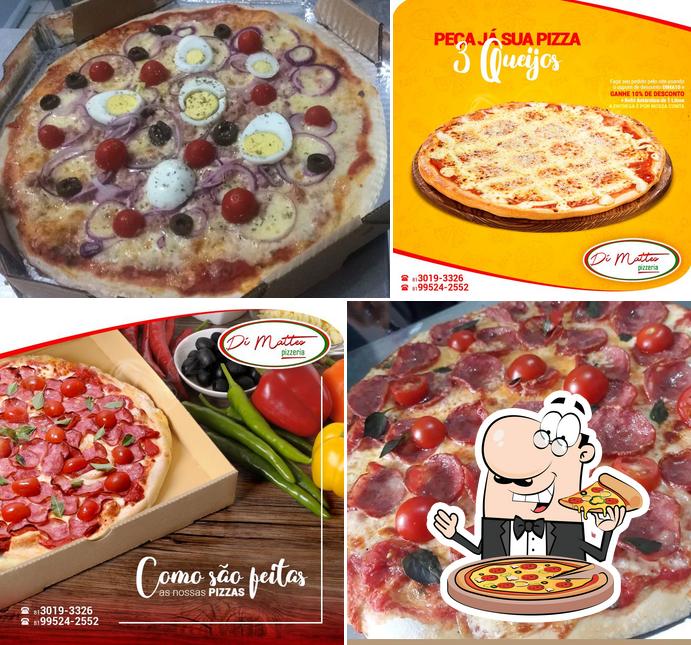 Peça diferentes variedades de pizza