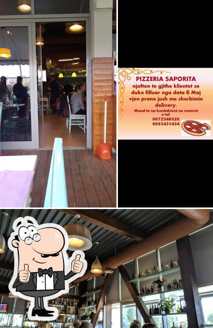 See this picture of Pizzeria Saporita