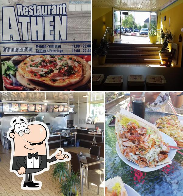 The photo of Athen Schnellrestaurant’s interior and food