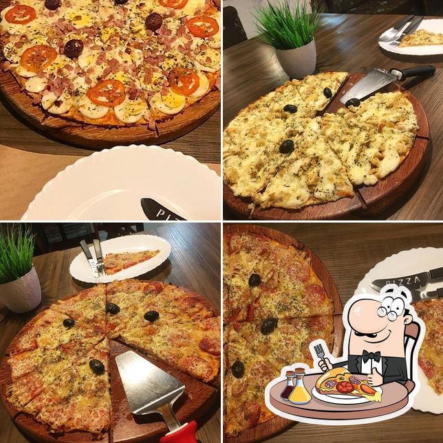 Escolha diferentes variedades de pizza