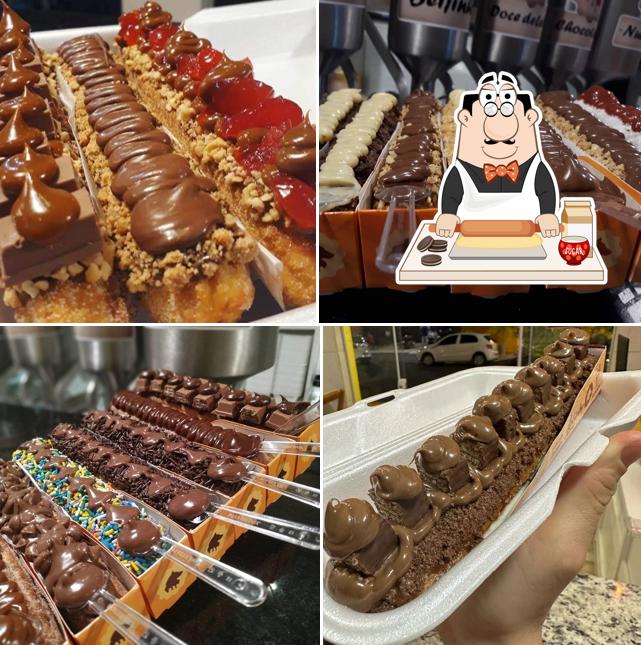 Lobinho Churros Zona Norte serve uma seleção de pratos doces